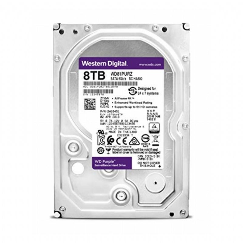 Disco Duro HDD 8TB Seguridad 24/7 Western Digital Purple